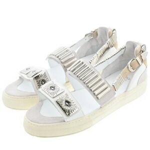 TOGA White and Cream Embellished Sandals
